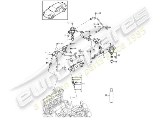 a part diagram from the Porsche Panamera 970 parts catalogue