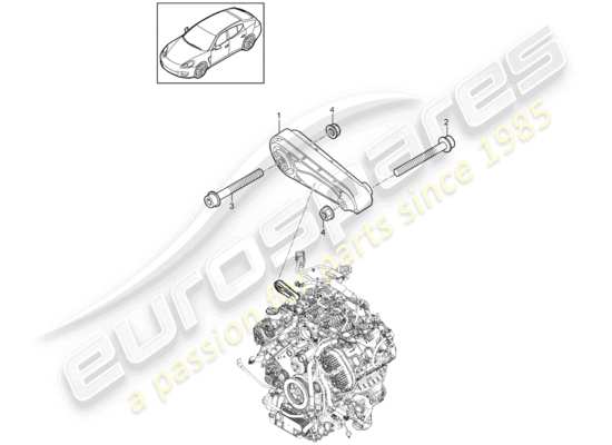 a part diagram from the Porsche Panamera 970 parts catalogue