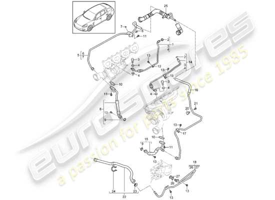 a part diagram from the Porsche Panamera 970 parts catalogue