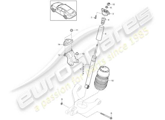 a part diagram from the Porsche Panamera 970 parts catalogue