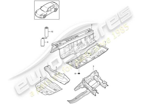 a part diagram from the Porsche Panamera 970 parts catalogue