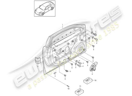 a part diagram from the Porsche Panamera 970 (2014) parts catalogue