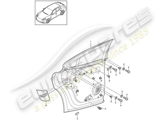 a part diagram from the Porsche Panamera 970 parts catalogue