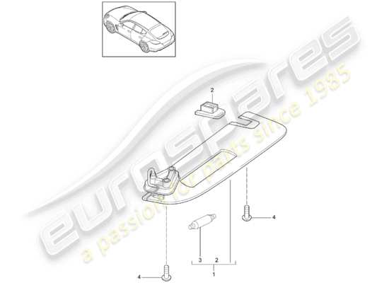 a part diagram from the Porsche Panamera 970 parts catalogue