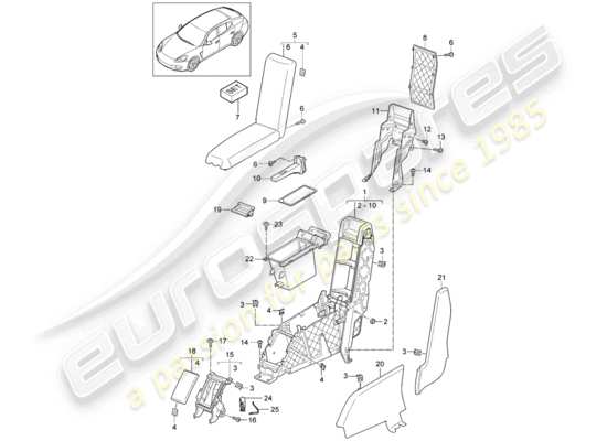 a part diagram from the Porsche Panamera 970 parts catalogue