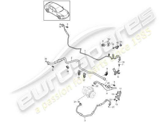 a part diagram from the Porsche Panamera 970 parts catalogue