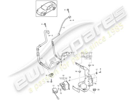 a part diagram from the Porsche Panamera 970 (2014) parts catalogue