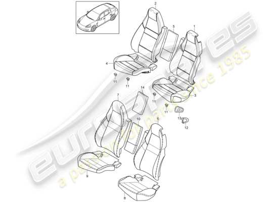 a part diagram from the Porsche Panamera 970 parts catalogue