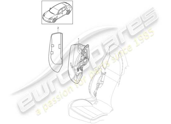 a part diagram from the Porsche Panamera 970 parts catalogue