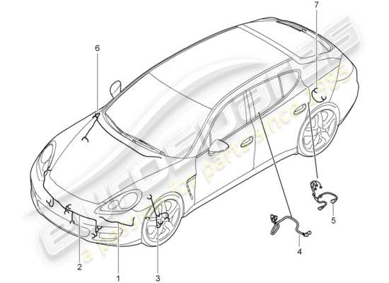 a part diagram from the Porsche Panamera 970 parts catalogue