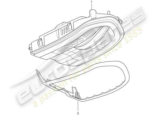 a part diagram from the Porsche Panamera 970 parts catalogue