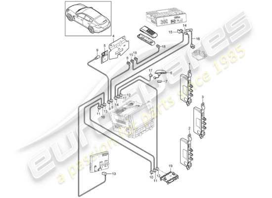 a part diagram from the Porsche Panamera 970 parts catalogue