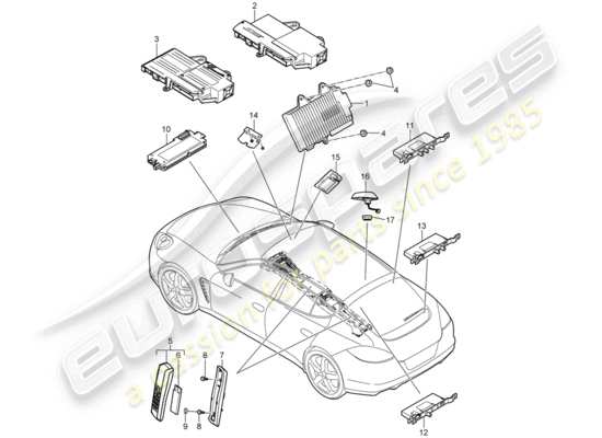 a part diagram from the Porsche Panamera 970 parts catalogue