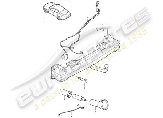 a part diagram from the Porsche Panamera 970 parts catalogue