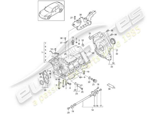 a part diagram from the Porsche Panamera 970 parts catalogue