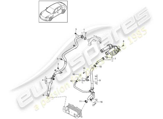 a part diagram from the Porsche Panamera 970 parts catalogue