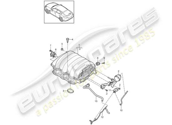 a part diagram from the Porsche Panamera 970 (2015) parts catalogue