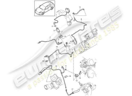 a part diagram from the Porsche Panamera 970 parts catalogue