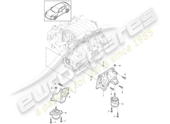 a part diagram from the Porsche Panamera 970 parts catalogue