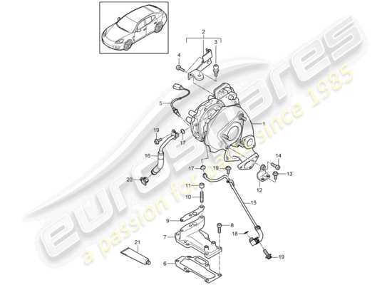 a part diagram from the Porsche Panamera 970 (2015) parts catalogue