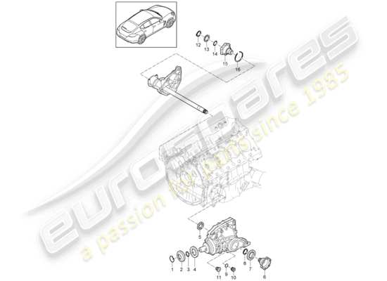 a part diagram from the Porsche Panamera 970 parts catalogue