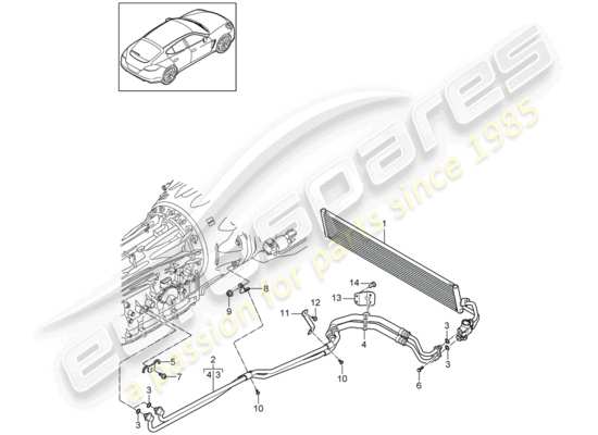 a part diagram from the Porsche Panamera 970 parts catalogue