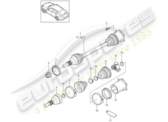 a part diagram from the Porsche Panamera 970 (2015) parts catalogue