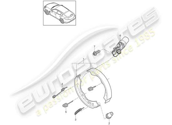 a part diagram from the Porsche Panamera 970 parts catalogue