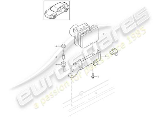 a part diagram from the Porsche Panamera 970 parts catalogue