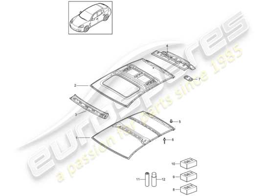 a part diagram from the Porsche Panamera 970 parts catalogue