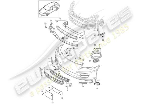 a part diagram from the Porsche Panamera 970 parts catalogue