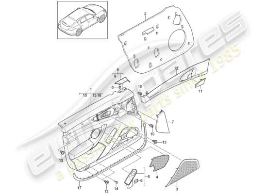 a part diagram from the Porsche Panamera 970 parts catalogue