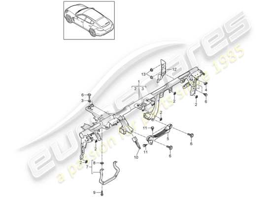 a part diagram from the Porsche Panamera 970 (2015) parts catalogue