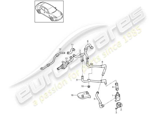 a part diagram from the Porsche Panamera 970 parts catalogue