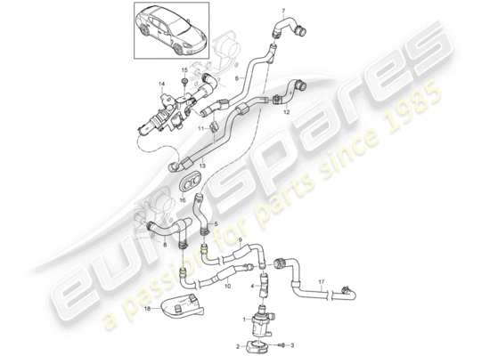 a part diagram from the Porsche Panamera 970 parts catalogue