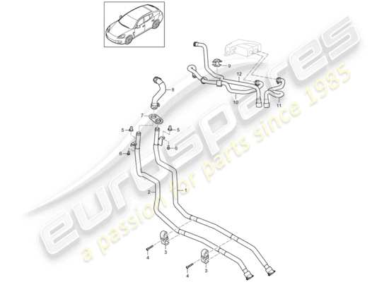 a part diagram from the Porsche Panamera 970 parts catalogue