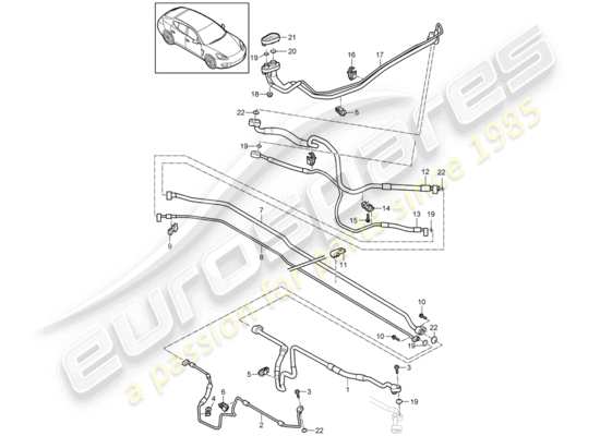 a part diagram from the Porsche Panamera 970 parts catalogue