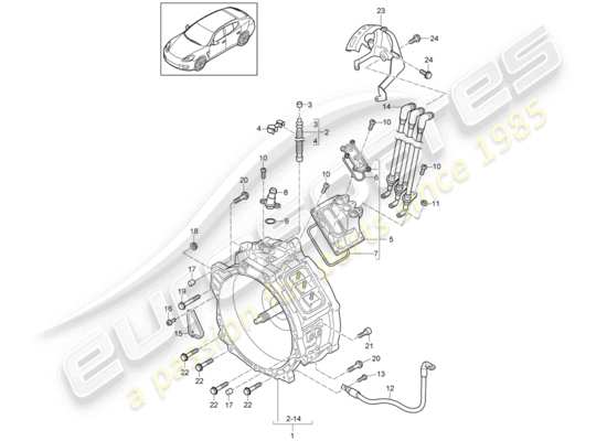 a part diagram from the Porsche Panamera 970 parts catalogue