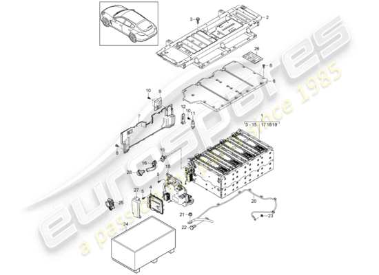 a part diagram from the Porsche Panamera 970 parts catalogue