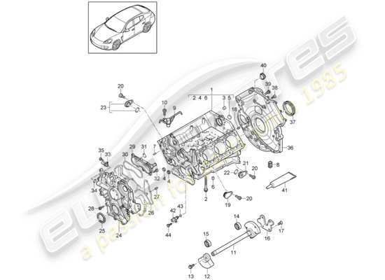 a part diagram from the Porsche Panamera 970 (2016) parts catalogue