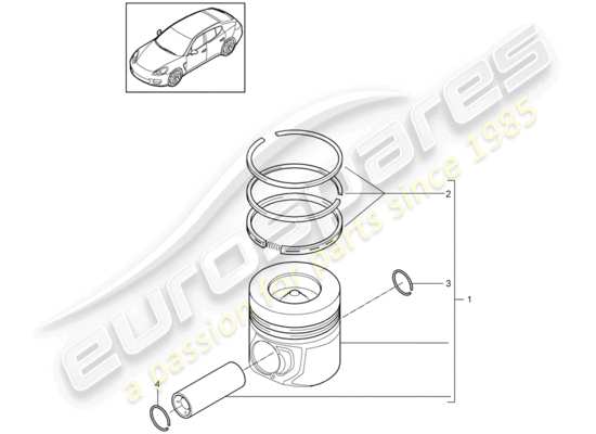 a part diagram from the Porsche Panamera 970 parts catalogue