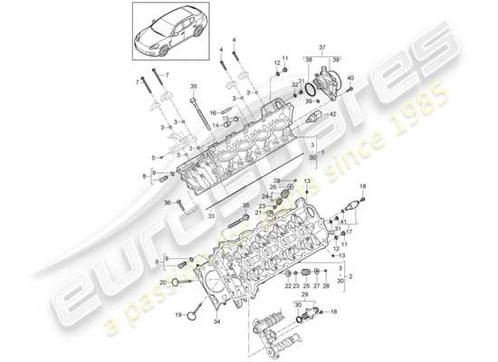 a part diagram from the Porsche Panamera 970 parts catalogue