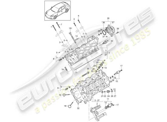 a part diagram from the Porsche Panamera 970 parts catalogue