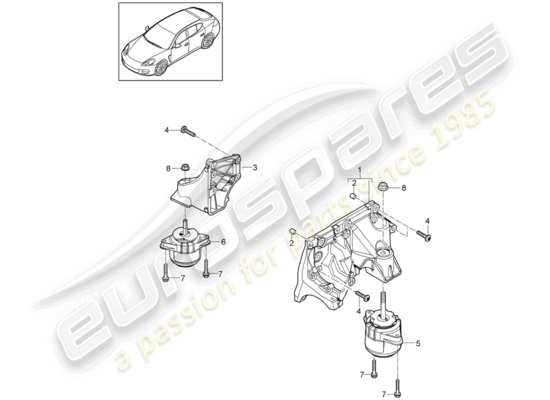 a part diagram from the Porsche Panamera 970 (2016) parts catalogue