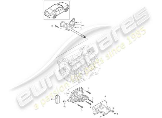 a part diagram from the Porsche Panamera 970 parts catalogue