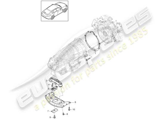 a part diagram from the Porsche Panamera 970 parts catalogue