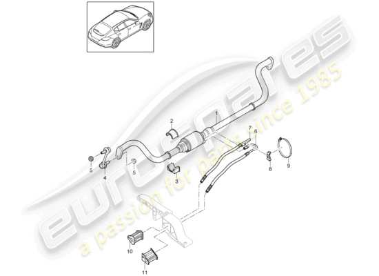 a part diagram from the Porsche Panamera 970 parts catalogue