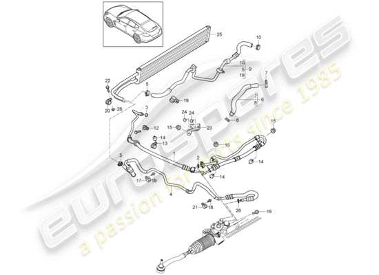 a part diagram from the Porsche Panamera 970 (2016) parts catalogue