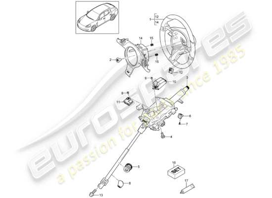 a part diagram from the Porsche Panamera 970 parts catalogue