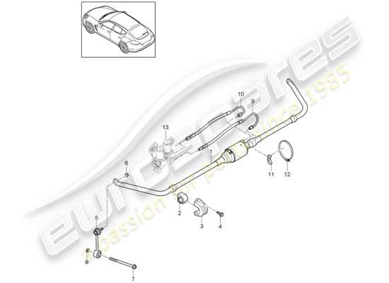 a part diagram from the Porsche Panamera 970 parts catalogue